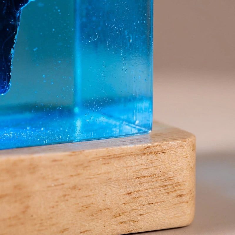 Nerissa Whale Scene Resin Cube Night Light