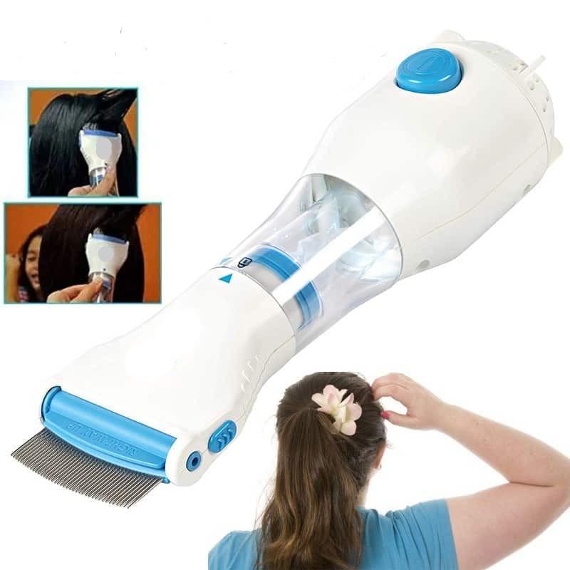 Electric Head Lice Comb with Vacuum and LED Light