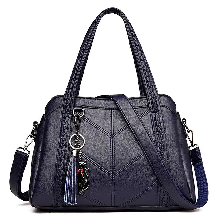 Spacious PU Leather Handbag with Organised Interior