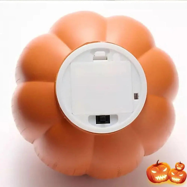 Pumpkin LED Light with Timer and Glitter Stripes for Autumn Decor