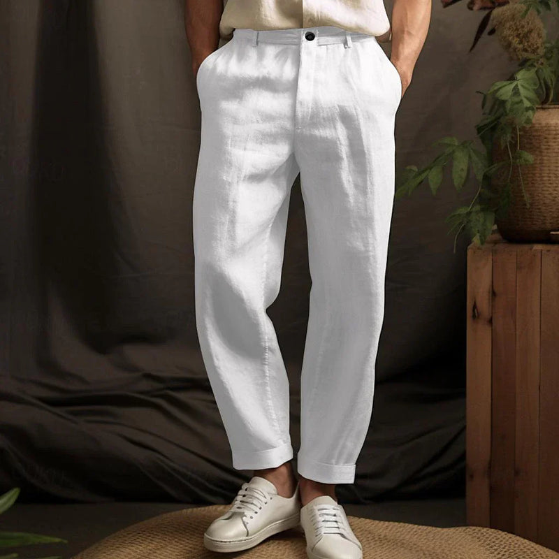 Casual Linen Men's Trousers – Breathable Comfort with Timeless Appeal