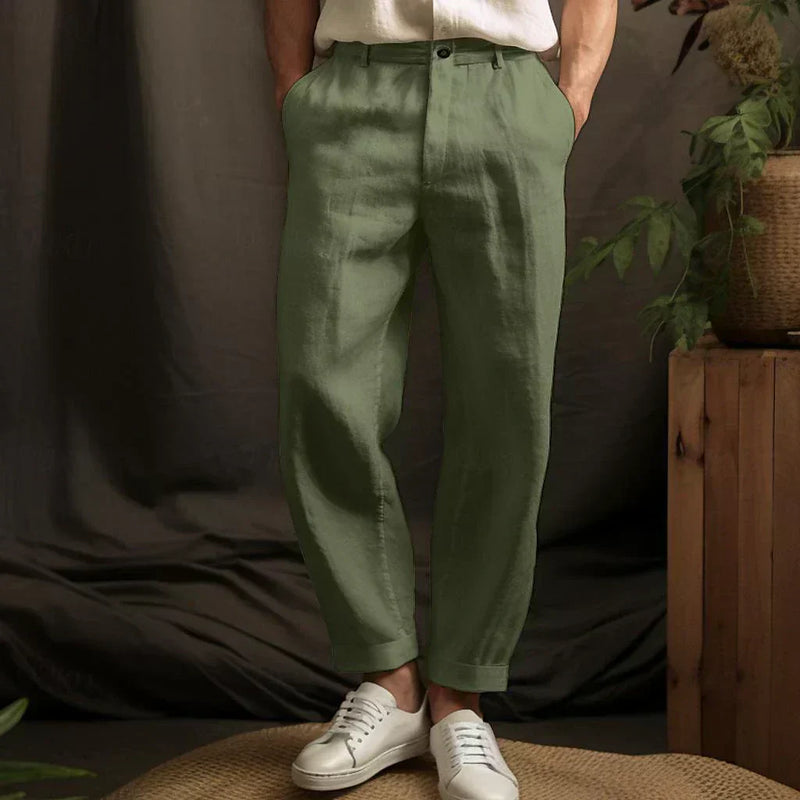 Casual Linen Men's Trousers – Breathable Comfort with Timeless Appeal