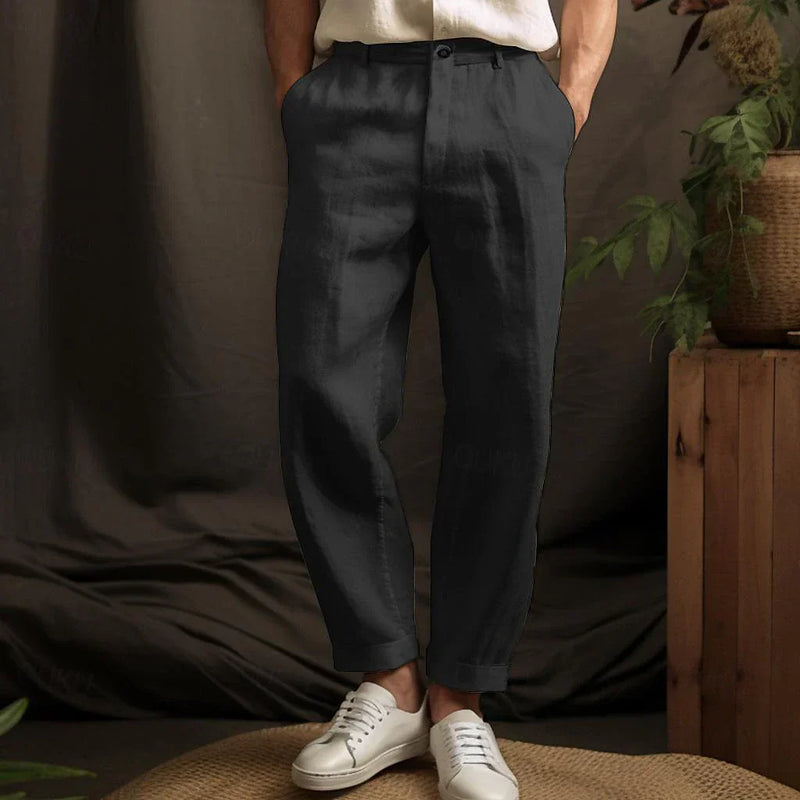 Casual Linen Men's Trousers – Breathable Comfort with Timeless Appeal
