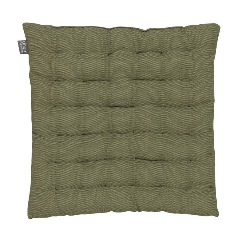 Quilted Cotton Chair Cushion with Textured Square Stitching