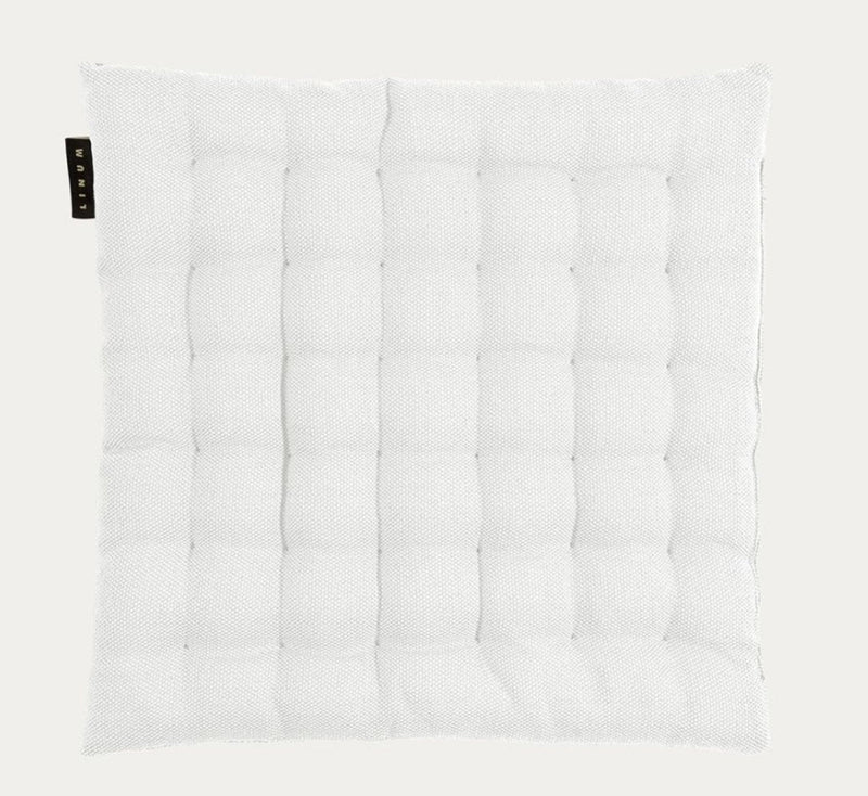 Quilted Cotton Chair Cushion with Textured Square Stitching
