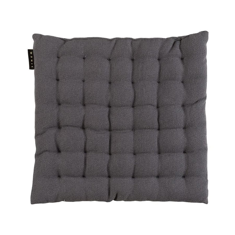 Quilted Cotton Chair Cushion with Textured Square Stitching