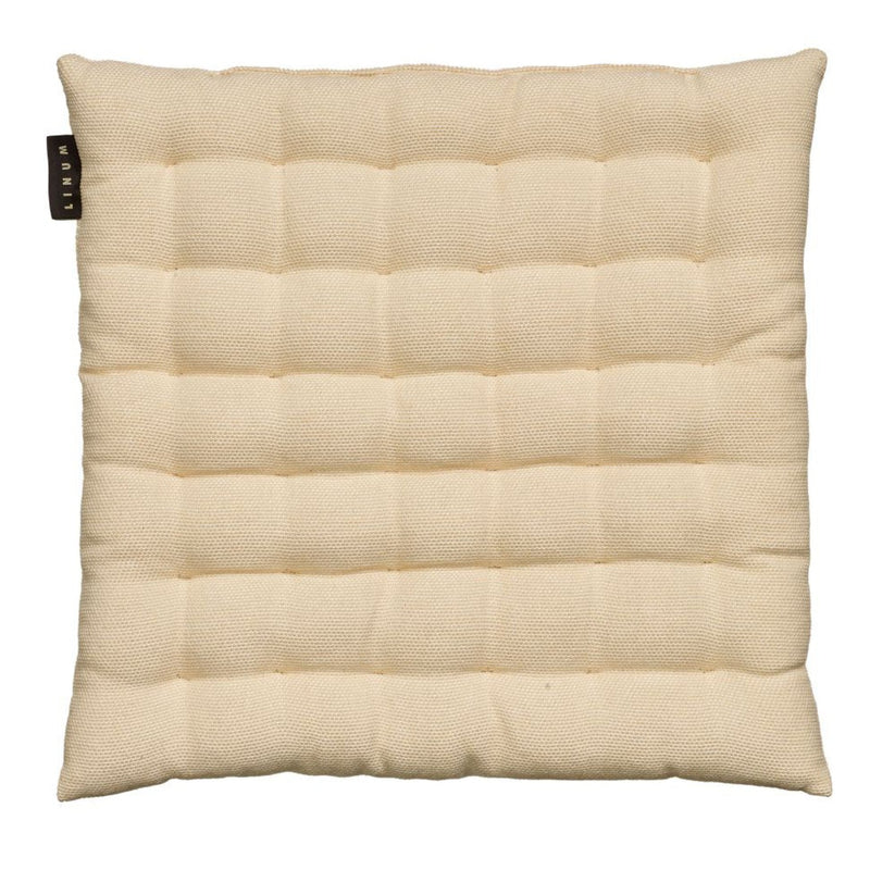 Quilted Cotton Chair Cushion with Textured Square Stitching