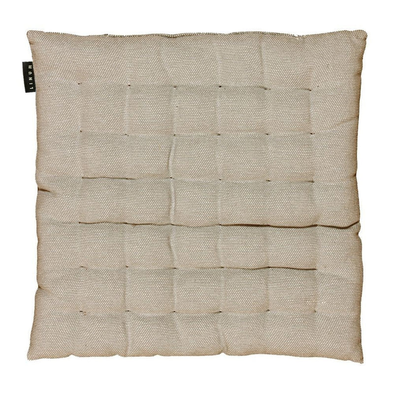 Quilted Cotton Chair Cushion with Textured Square Stitching