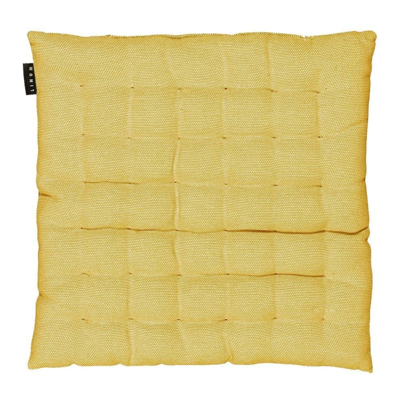 Quilted Cotton Chair Cushion with Textured Square Stitching