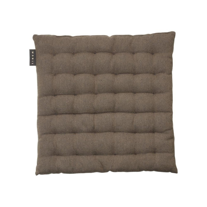 Quilted Cotton Chair Cushion with Textured Square Stitching
