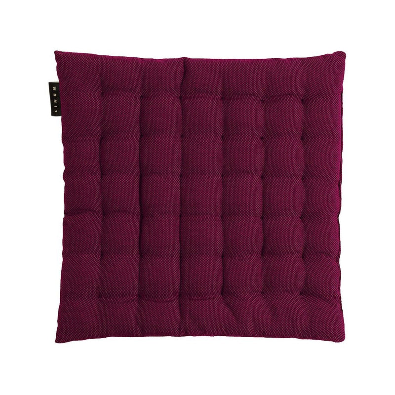 Quilted Cotton Chair Cushion with Textured Square Stitching