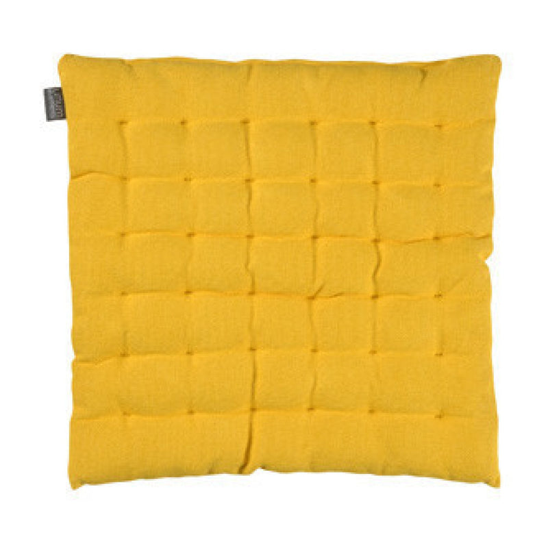 Quilted Cotton Chair Cushion with Textured Square Stitching