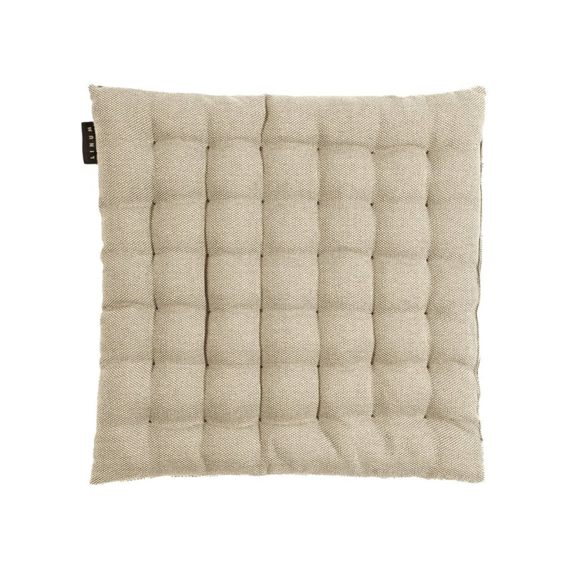 Quilted Cotton Chair Cushion with Textured Square Stitching
