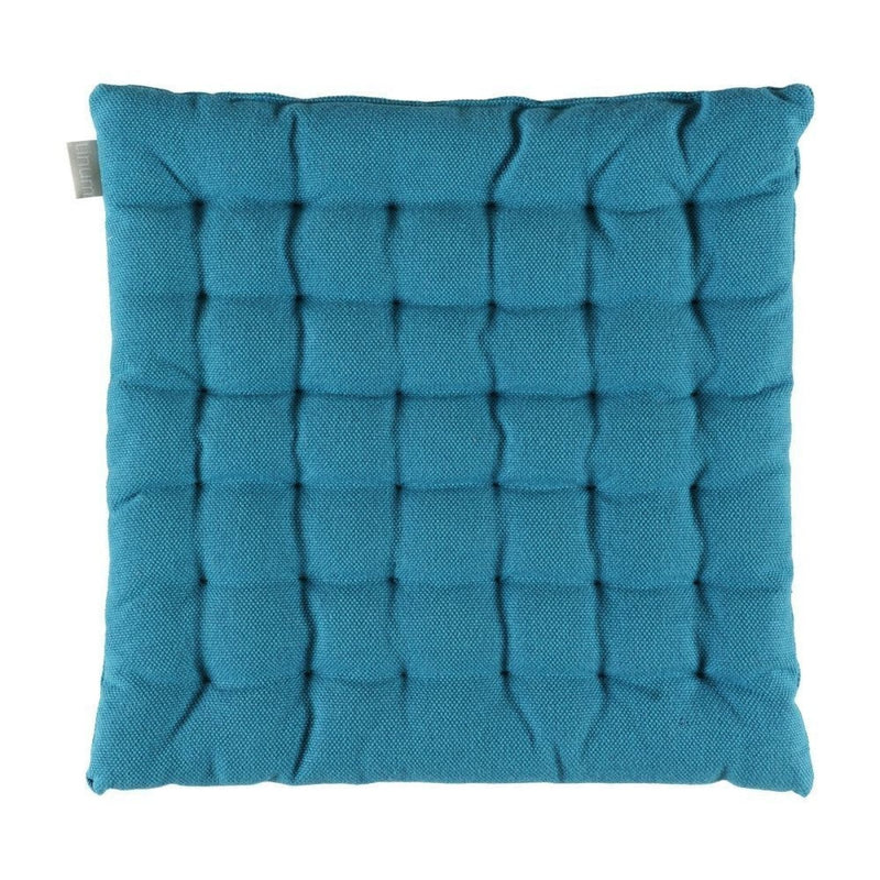 Quilted Cotton Chair Cushion with Textured Square Stitching