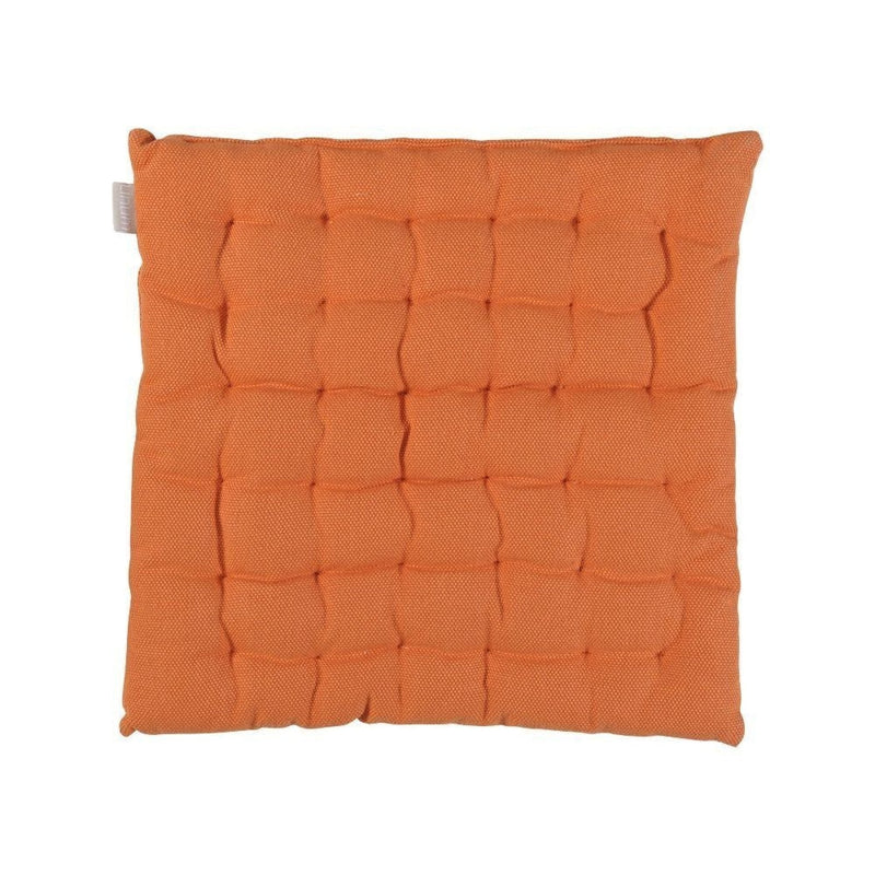 Quilted Cotton Chair Cushion with Textured Square Stitching