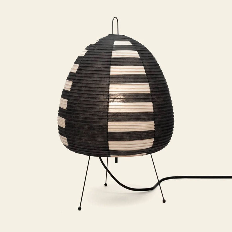 Table Lamp with Rice Paper Shade and Japanese Inspired Design