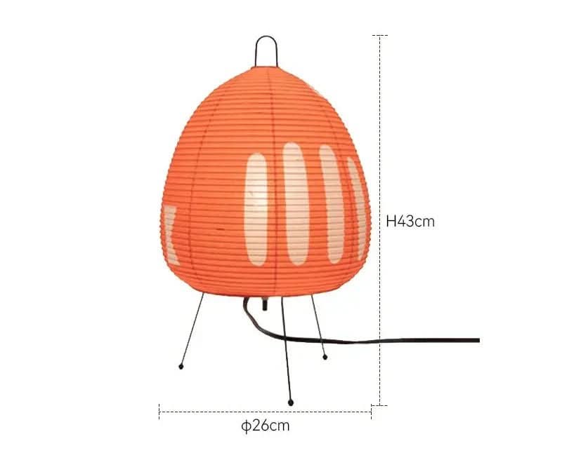 Table Lamp with Rice Paper Shade and Japanese Inspired Design
