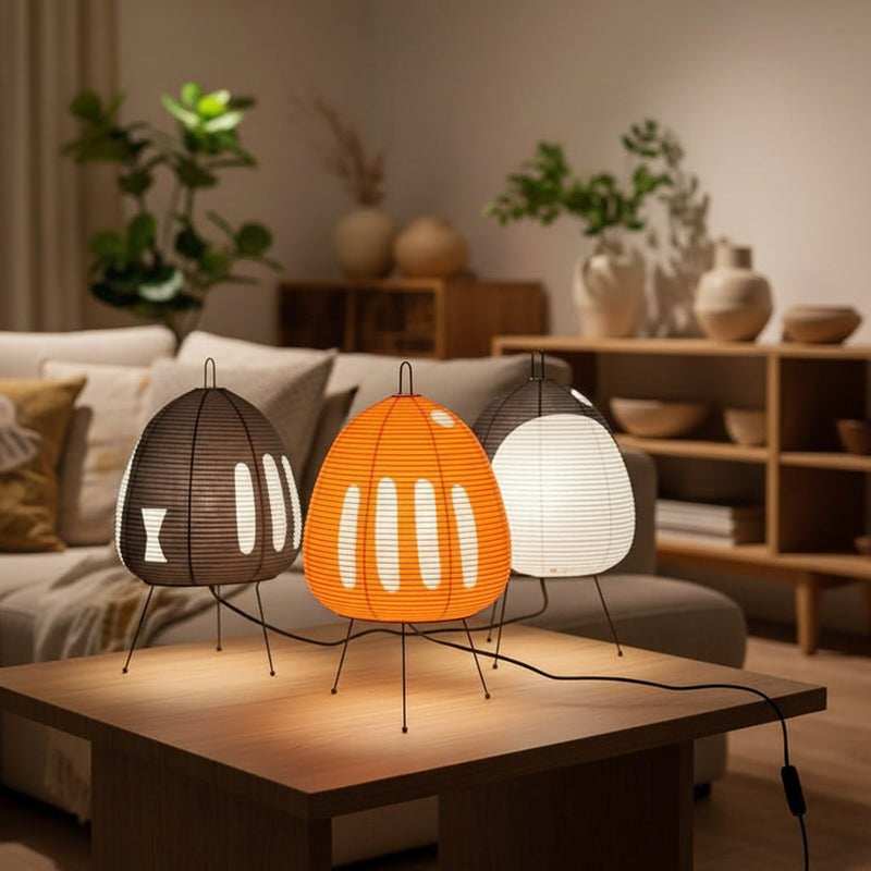 Japanese Rice Paper Table Lamp with Soft Ambient Glow