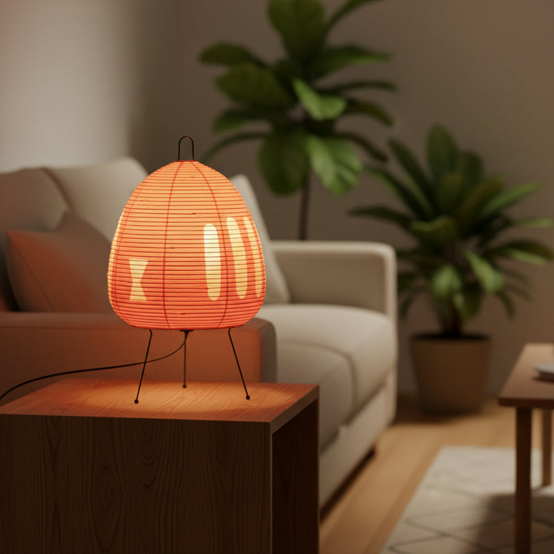 Japanese Rice Paper Table Lamp with Soft Ambient Glow