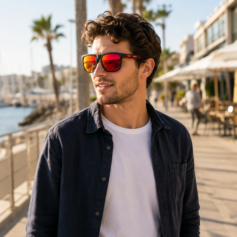 Polarised Square Sunglasses with UV400 Protection