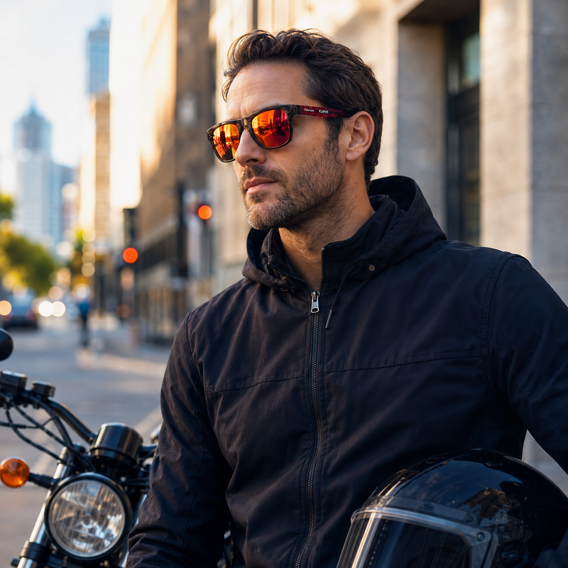 Polarised Square Sunglasses with UV400 Protection