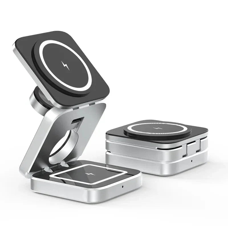 Foldable 3-in-1 Magnetic Wireless Charging Station