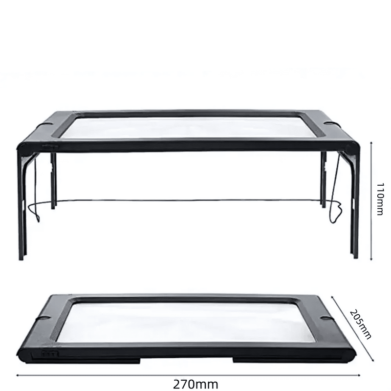 Hands-Free Reading Magnifier with LED Lights and Foldable Stand