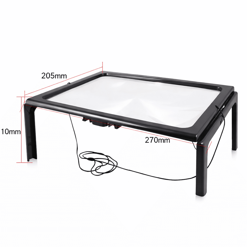 Hands-Free Reading Magnifier with LED Lights and Foldable Stand