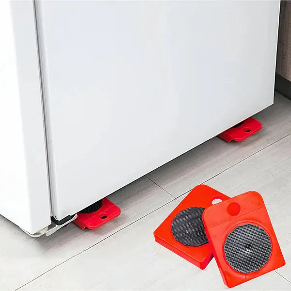 Furniture Lifter Set with Steel Lever and Four Wheeled Moving Pads
