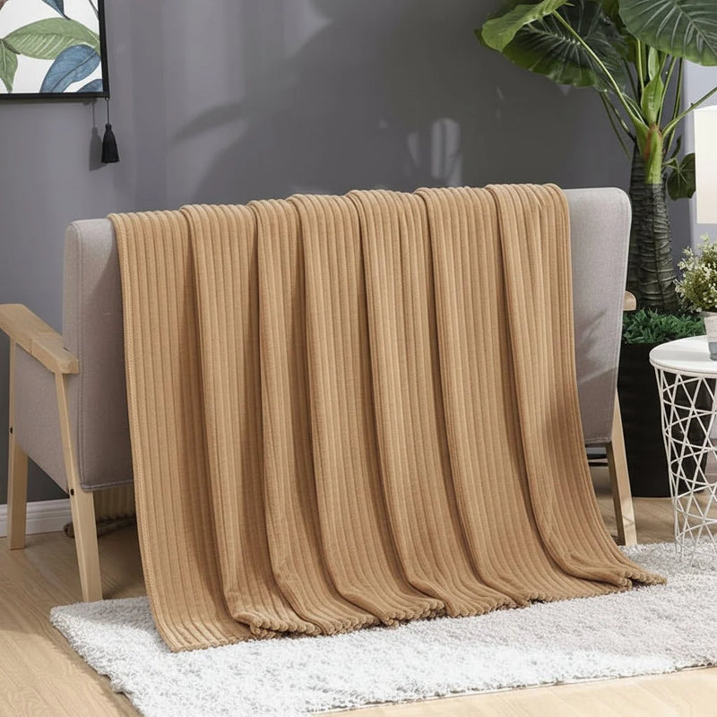 Striped Flannel Fleece Blanket for Warmth and Everyday Comfort