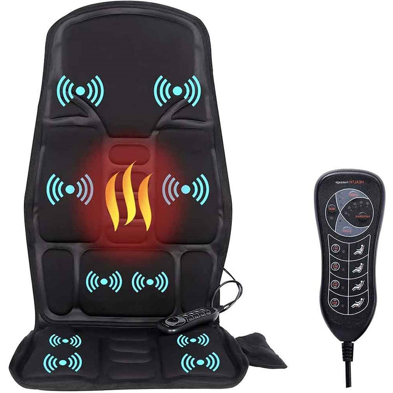 Eight-Mode Vibration Massage Seat Cushion with Heat for Home and Car