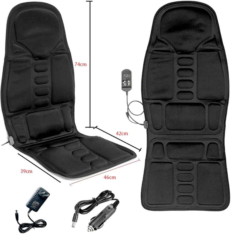 Eight-Mode Vibration Massage Seat Cushion with Heat for Home and Car