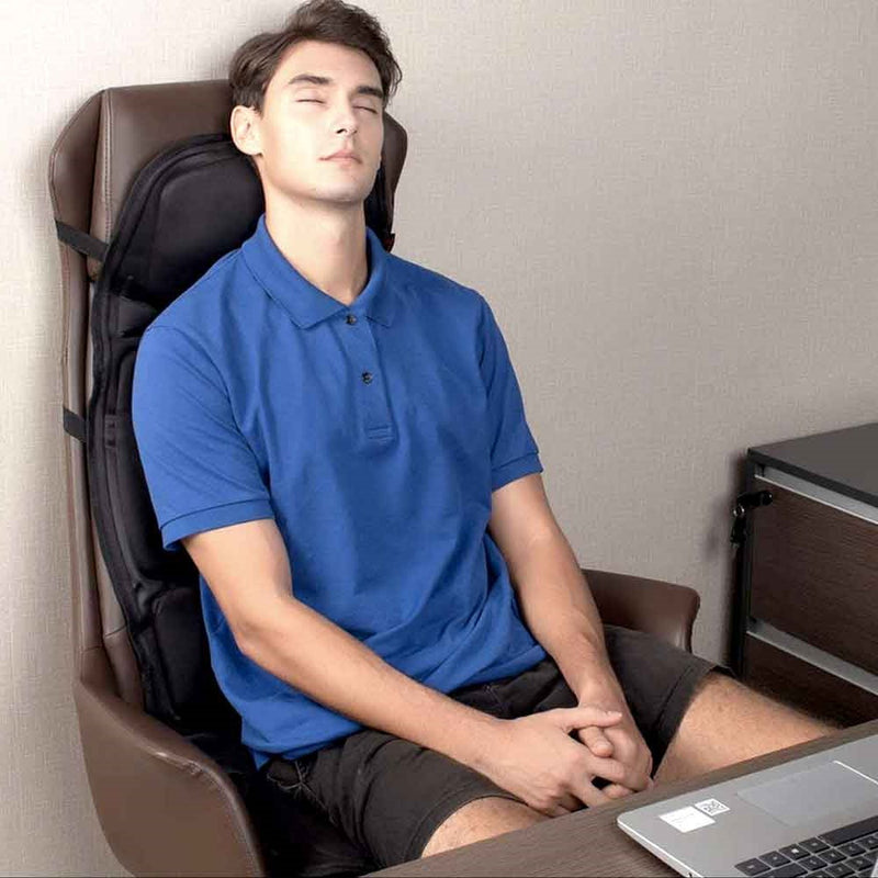 Eight-Mode Vibration Massage Seat Cushion with Heat for Home and Car