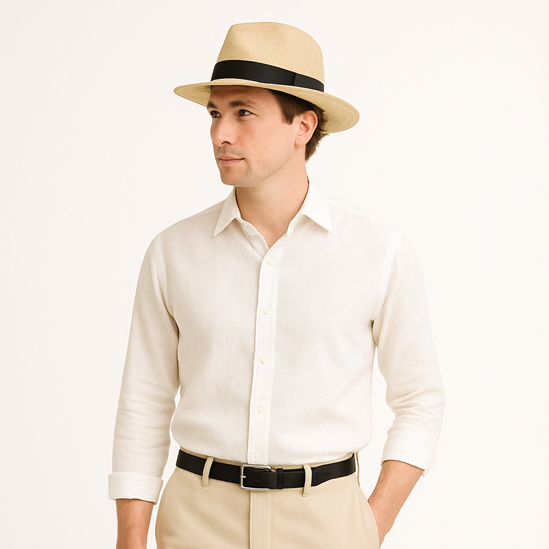Classic Panama Summer Hat for Men with Wide Brim for Timeless Summer Style