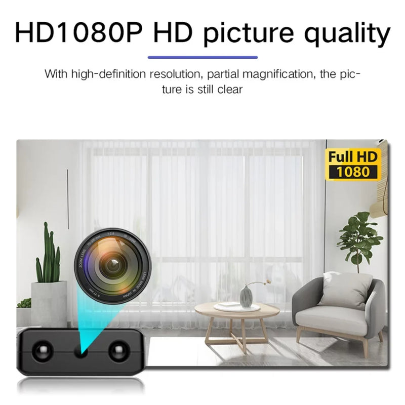 Mini Wi-Fi Security Camera with Night Vision and Motion Detection