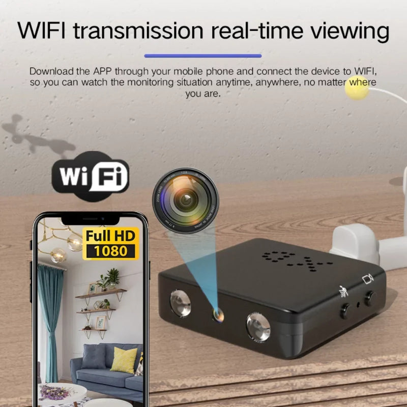 Mini Wi-Fi Security Camera with Night Vision and Motion Detection