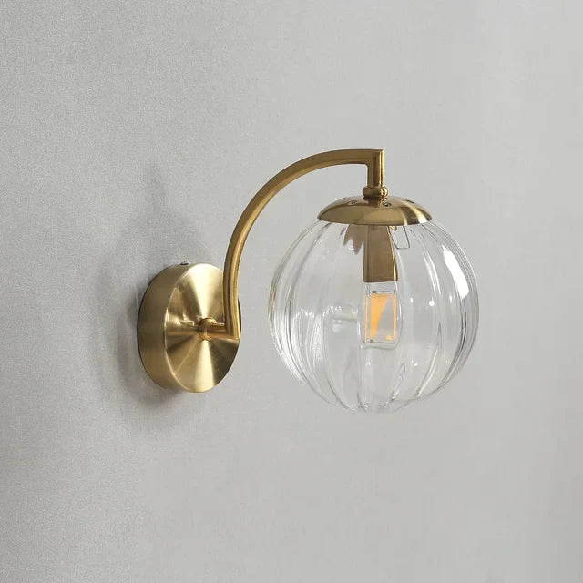 Modern Glass Wall Lamp with Warm Light and Elegant Scandinavian Design
