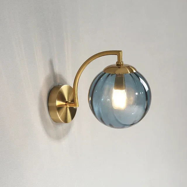 Modern Glass Wall Lamp with Warm Light and Elegant Scandinavian Design