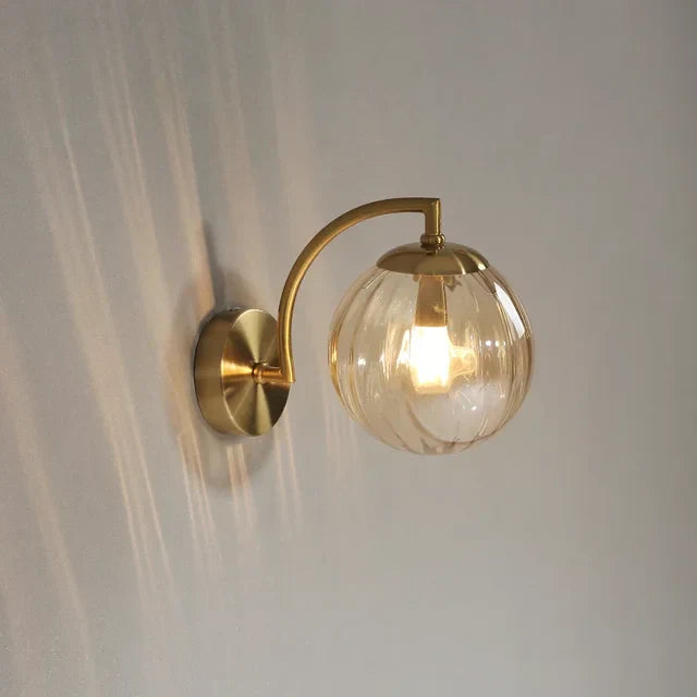 Modern Glass Wall Lamp with Warm Light and Elegant Scandinavian Design
