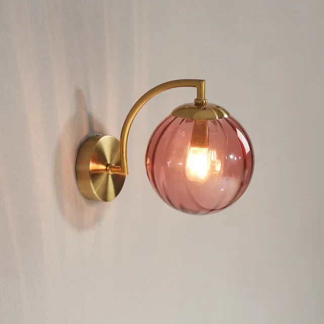 Modern Glass Wall Lamp with Warm Light and Elegant Scandinavian Design