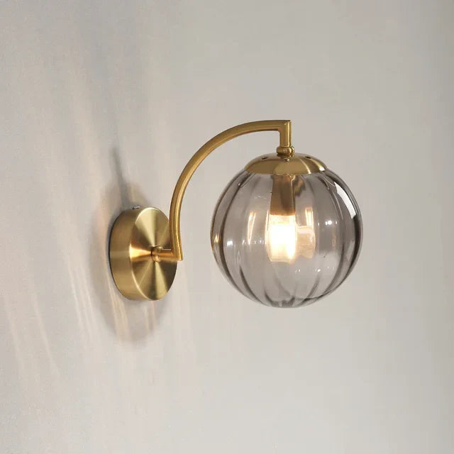 Modern Glass Wall Lamp with Warm Light and Elegant Scandinavian Design
