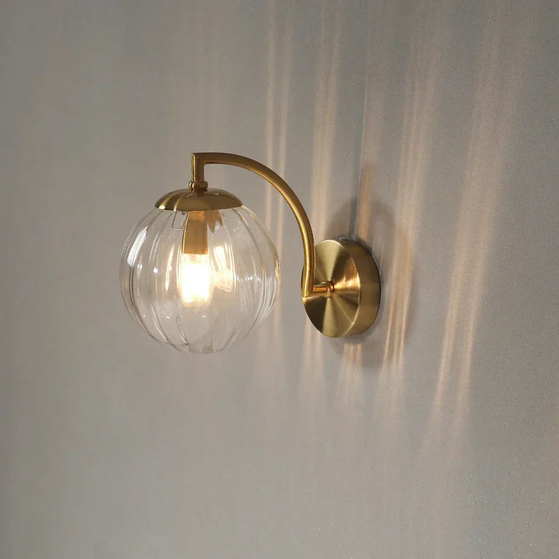 Modern Glass Wall Lamp with Warm Light and Elegant Scandinavian Design