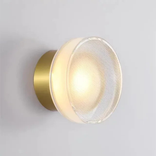 Modern Round Wall Lamp with LED Lighting for Stairs and Hallways