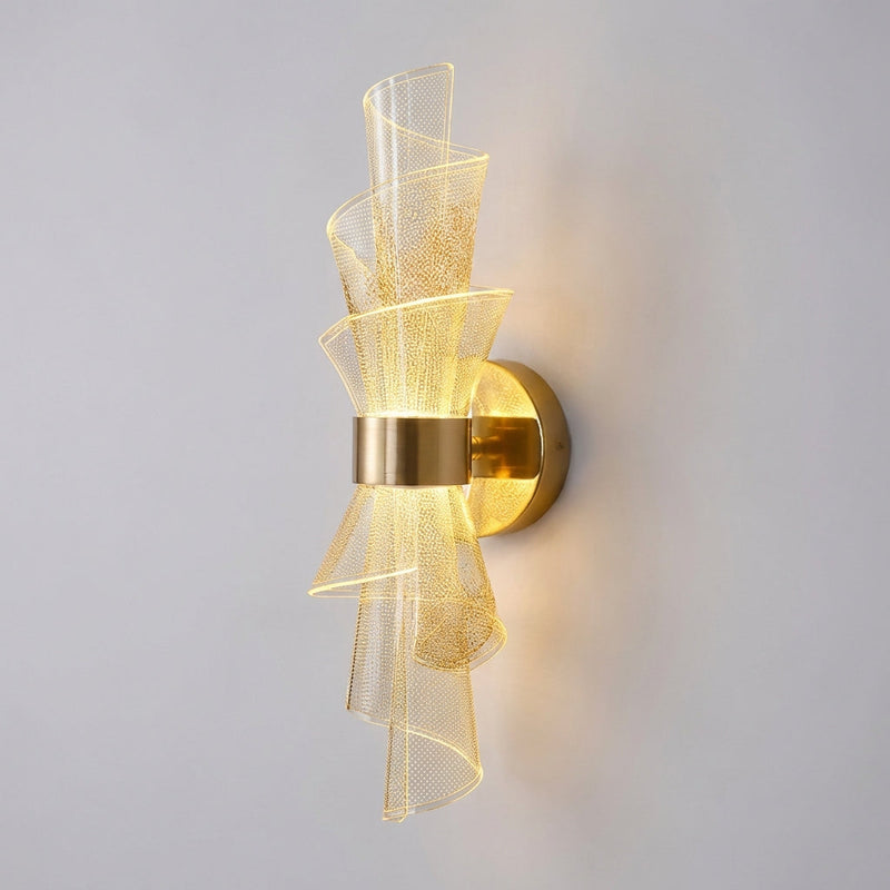Sculptural Acrylic LED Wall Lamp with Warm Ambient Glow