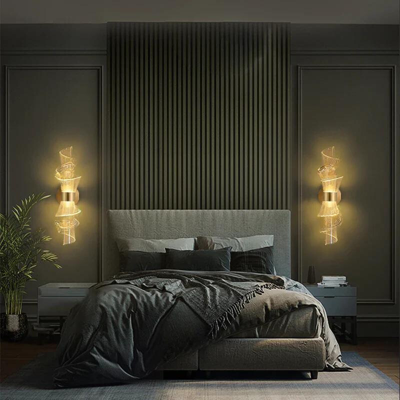 Sculptural Acrylic LED Wall Lamp with Warm Ambient Glow