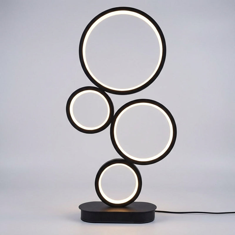 Four-Ring Dimmable LED Table Lamp