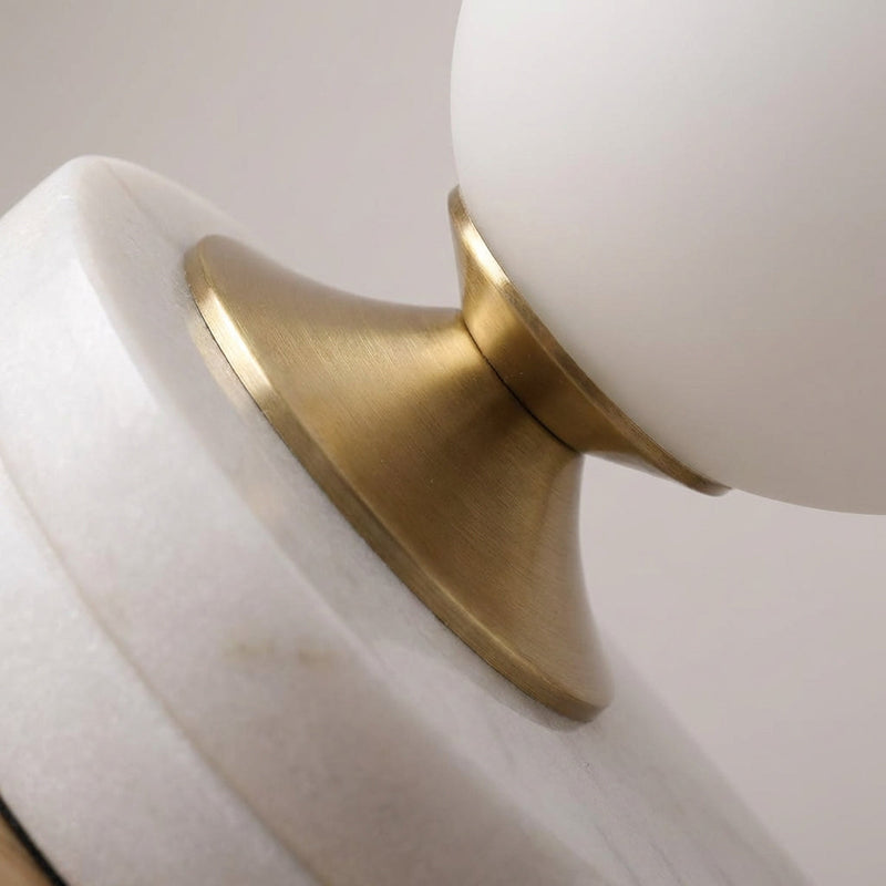 Curved Glass Globe Table Lamp