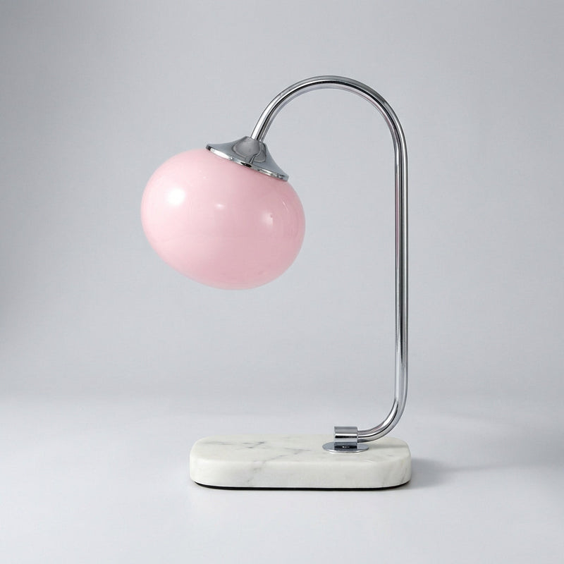 Curved Glass Globe Table Lamp