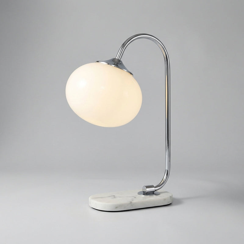 Curved Glass Globe Table Lamp