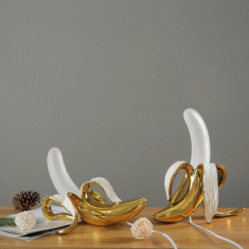 Decorative Banana Table Lamp with Warm LED Light for Living Room or Bedroom